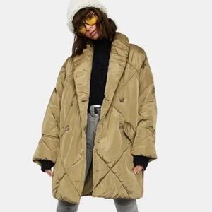 FREE PEOPLE | Ella Olive Green Quilted Puffer Jacket